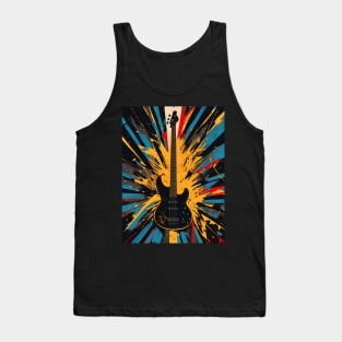 Cosmic Bass Riff: Shattering Musical Dimensions for bass player Tank Top